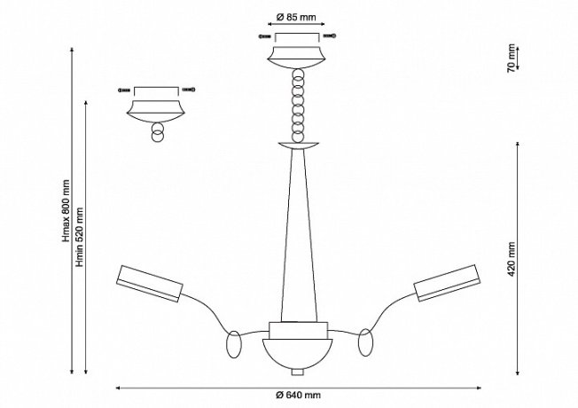 Подвесная люстра Lucia Tucci Natura 156.6