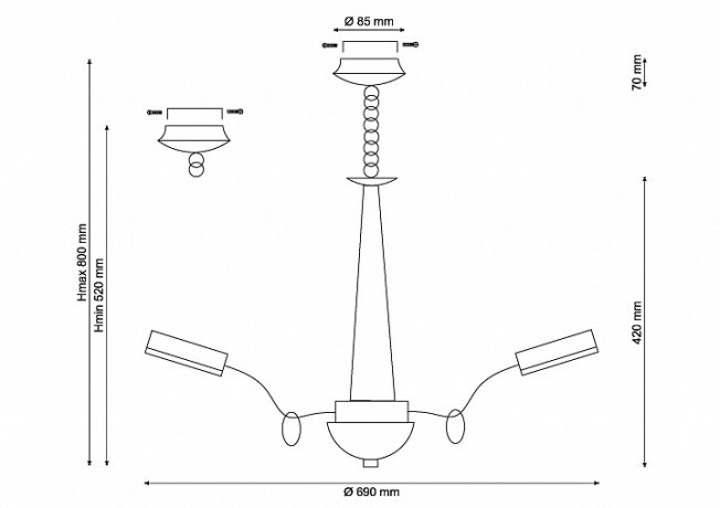 Подвесная люстра Lucia Tucci Natura 156.8