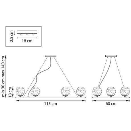 Подвесная люстра Lightstar с поддержкой Маруся Bari 815263