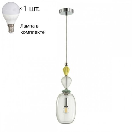 Подвесной светильник Odeon Light Bizet с лампочкой 4893/1B+Lamps E14 P45