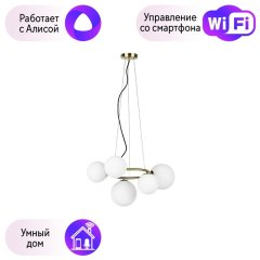815051 Подвесная люстра Lightstar с поддержкой Алисы, Globo (MD9502/5A)