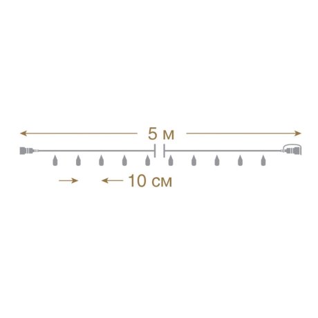 5м. Электрогирлянда-конструктор ''Нить'' 48LED (красный) IP44 Vegas 55003