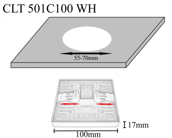 Встраиваемый светильник Crystal Lux CLT 501C100 WH