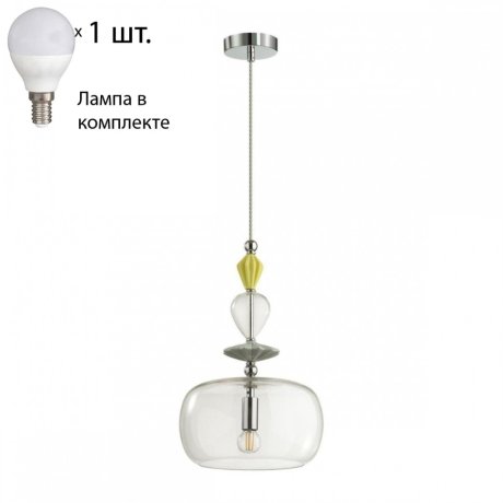 Подвесной светильник Odeon Light Bizet с лампочкой 4893/1A+Lamps E14 P45
