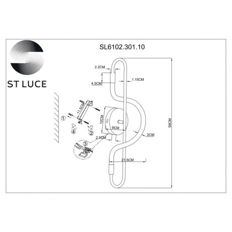 Настенный светильник ST Luce Sagrato SL6102.301.10