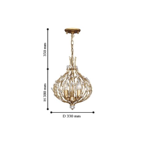 Подвесная люстра Favourite Batun с лампочками 2020-3P+Lamps E14 Свеча