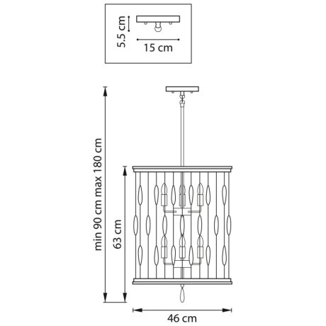 Подвесной светильник Lightstar с поддержкой Алисы, Firenze 725163
