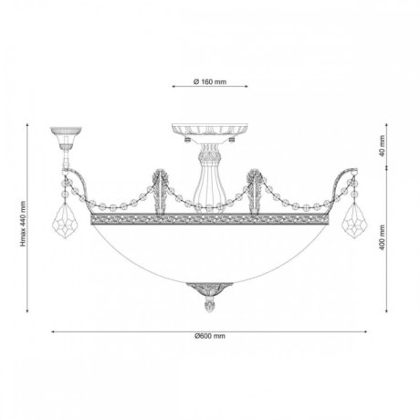 Потолочный светильник Lucia Tucci Barletta 181.8 D620 Coffe Gold