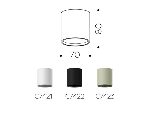 Корпус светильника накладной для насадок D70mm Ambrella light Diy Spot C7423