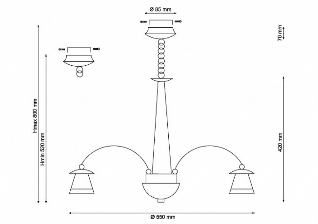 Подвесная люстра Lucia Tucci Natura 158.6