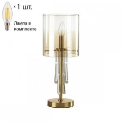 Настольная лампа Odeon Nicole с лампочкой 4886/1T+Lamps E14 Свеча