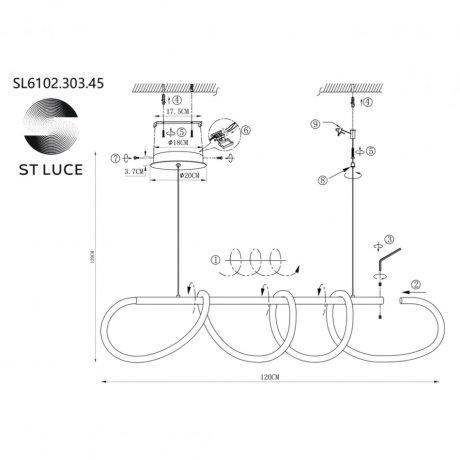 Подвесной светильник ST Luce Sagrato SL6102.303.45