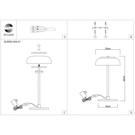 Настольная лампа ST Luce Lazio SL6002.404.01