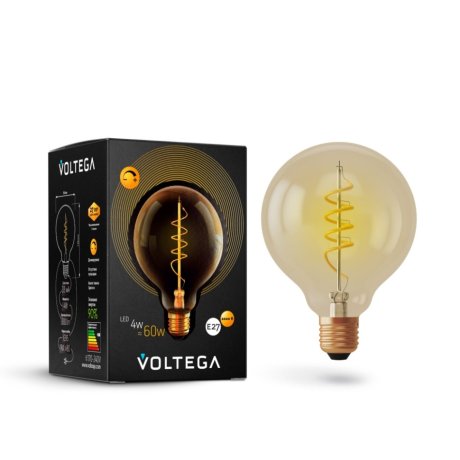 Ретро лампа Е27 4W 2000К (теплый) Loft LED Voltega 7076