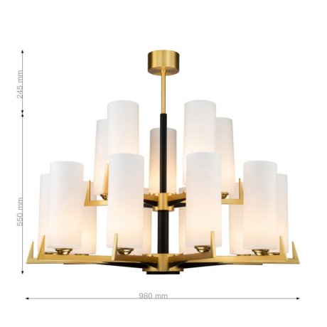 Люстра на штанге с лампочками Favourite Maximo 2623-15P+Lamps E14 Свеча