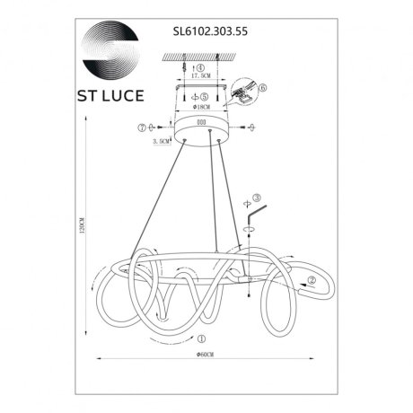 Подвесной светильник ST Luce Sagrato SL6102.303.55