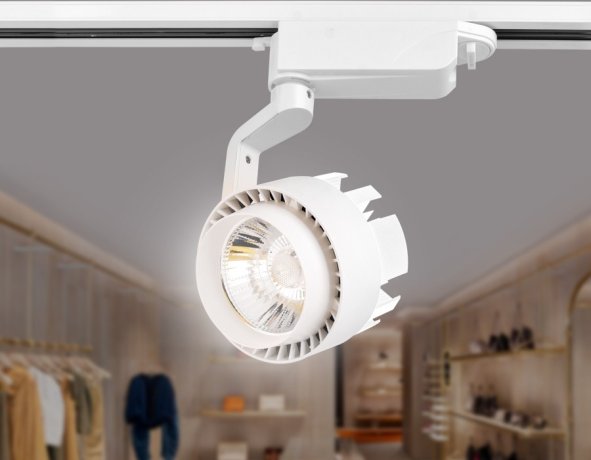 Однофазный LED светильник 20W 4200К для трека Ambrella light Track System GL6104 WH